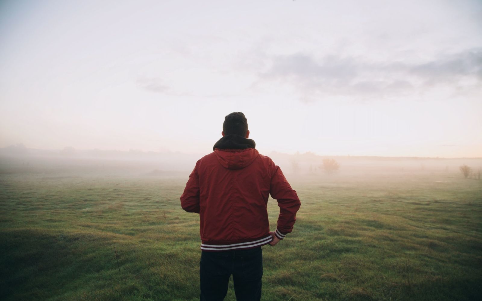 Man standing in field