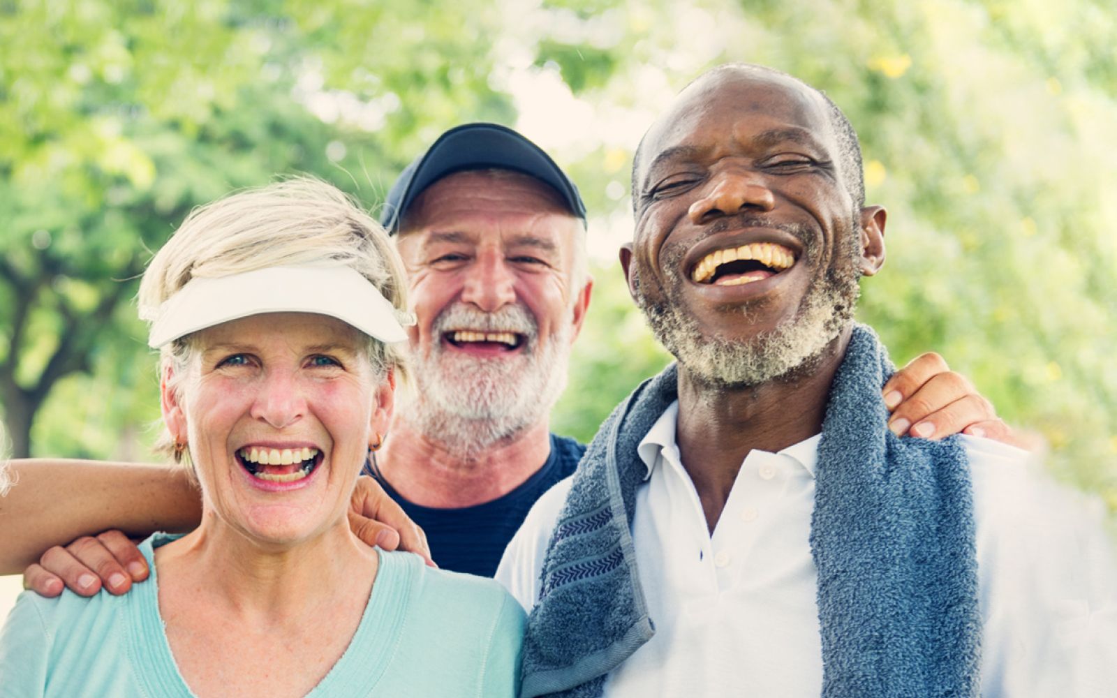 group of active seniors