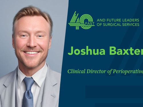 Joshua Baxter, Clinical Director of Perioperative Services, selected as a "Fast & Future Leader of Surgical Services"