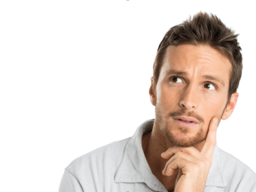man with thoughtful expression