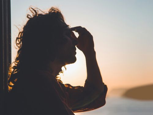 woman with a headache