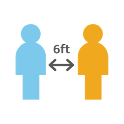 stay 6 feet apart.