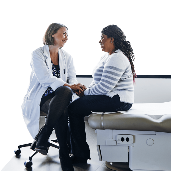 Image of a doctor and patient