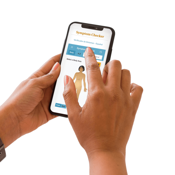 image of viewing Symptom Checker on a smartphone