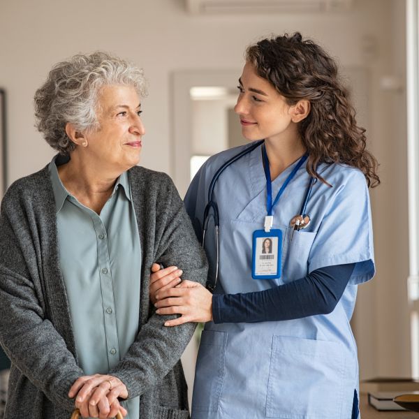 nurse with elderly lady