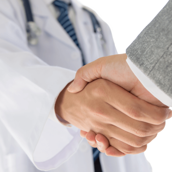 image of doctor shaking hands
