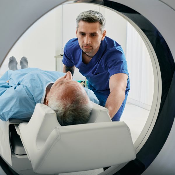 image of a patient getting an MRI scan